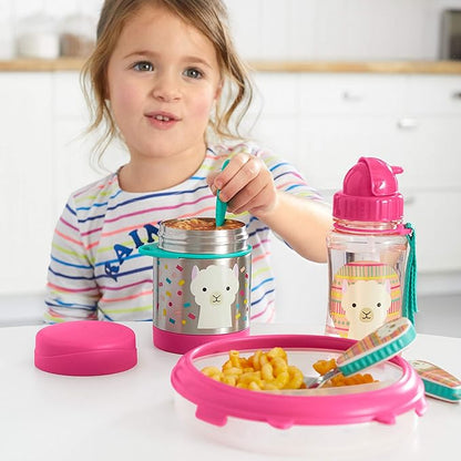 Skip Hop Zoo Stainless Steel Insulated Food Jar-With Spork-Llama-For Feeding Infants