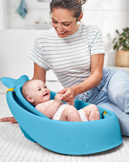 Skip Hop Moby Smart Sling Baby Bath Tub-3-Stage Tub-0 to 36M-Blue