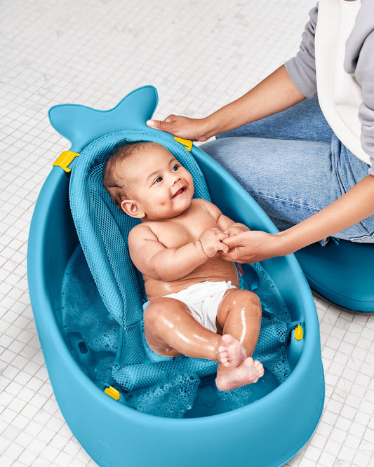 Skip Hop Moby Smart Sling Baby Bath Tub-3-Stage Tub-0 to 36M-Blue