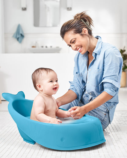 Skip Hop Moby Smart Sling Baby Bath Tub-3-Stage Tub-0 to 36M-Blue