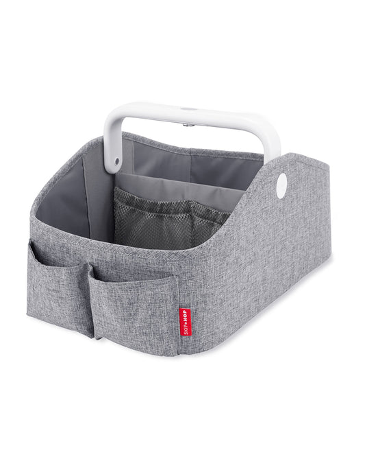 Skip Hop Light Up Diaper Caddy-With Side Pockets-Heather Grey