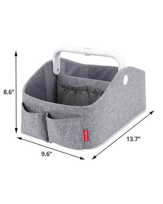 Skip Hop Light Up Diaper Caddy-With Side Pockets-Heather Grey