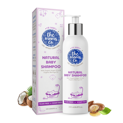 The Moms Co Natural Baby Shampoo-With Argan Oil & Moringa Oil