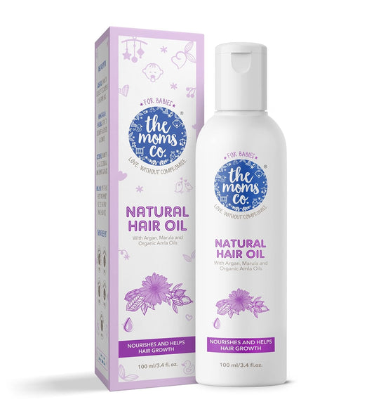 The Moms Co Natural Baby Hair Oil-With Amla & Argan Oil