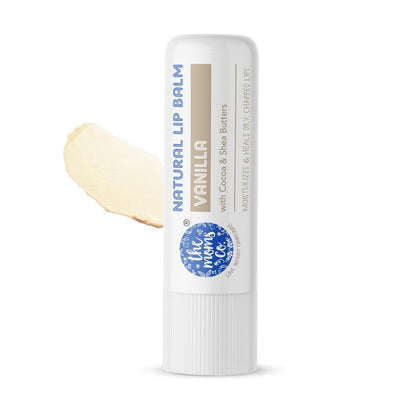 The Moms Co Vanilla Lip Balm-With Cocoa & Shea Butter-Nourishes Dry Lips