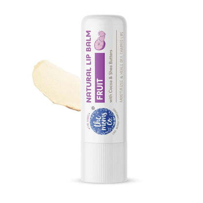 The Moms Co Natural Fruit Lip Balm-With Cocoa & Shea Butter-Nourishes Dry Lips