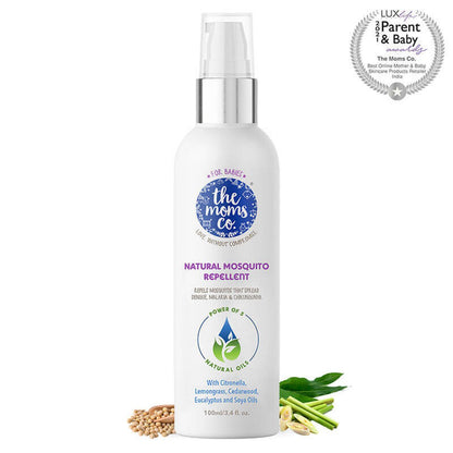 The Moms Co. Natural Mosquito Repellent-With Citronella & Soyabean Oil-Provides Effective Mosquito Protection