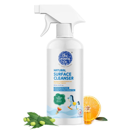 The Moms Co. Natural Surface Cleanser-With Neem & Orange Oil-Kills 99.9% Germs in 30 Seconds