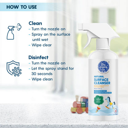 The Moms Co. Natural Surface Cleanser-With Neem & Orange Oil-Kills 99.9% Germs in 30 Seconds