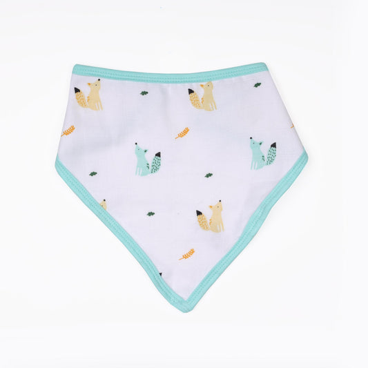 Kicks & Crawl Organic Cotton Bandana Bibs-Baby Squirrel-Reversible-With Snap Button-Pack of 2-For Infants