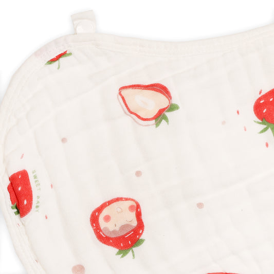 Kicks & Crawl 100% Muslin Burp Cloth-Super Absorbent-Berry Dreams-Pack of 2-For Infants