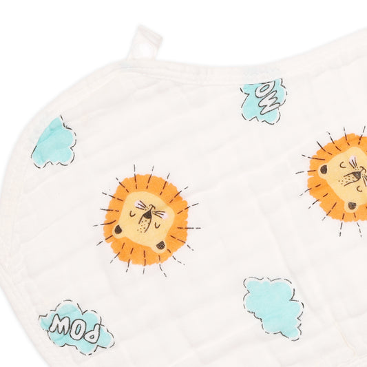 Kicks & Crawl 100% Muslin Burp Cloth-Super Absorbent-Roar & Soar-Pack of 2-For Infants