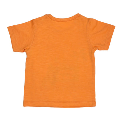 Kicks & Crawl Orange T-shirt-Ice Cream Truck-Cotton-For Infants