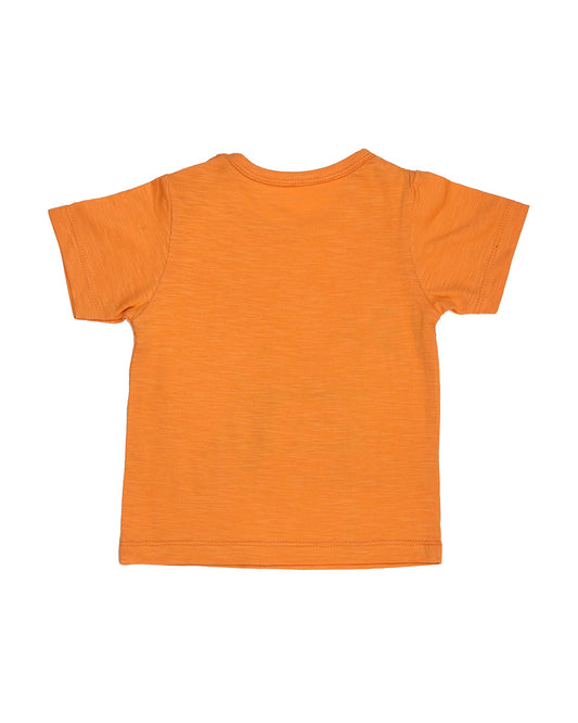 Kicks & Crawl Orange T-shirt-Ice Cream Truck-Cotton-For Infants
