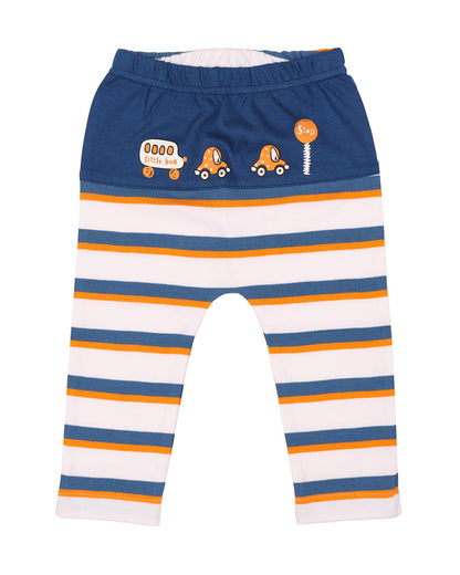 Kicks & Crawl Blue Leggings-Baby Bus-Cotton-For Infants