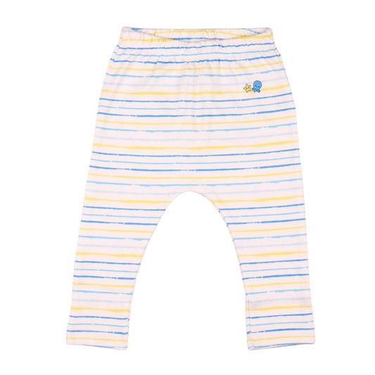 Kicks & Crawl Multicolored Leggings-Sea Explorer-Cotton-Pack of 3-For Infants