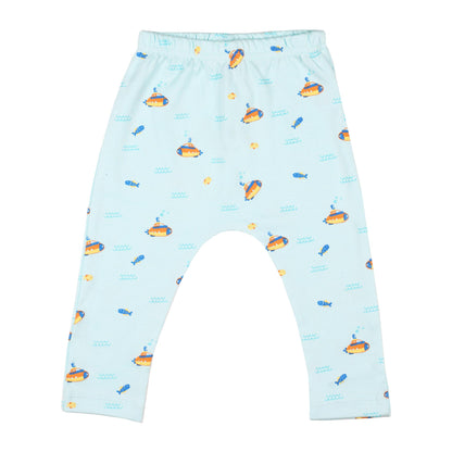 Kicks & Crawl Multicolored Leggings-Sea Explorer-Cotton-Pack of 3-For Infants