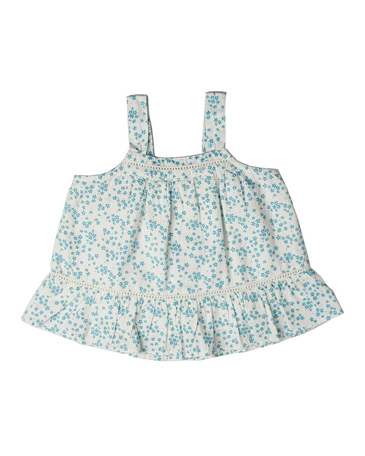 Kicks & Crawl Blue Top & Shorts-Florals-Cotton-For Infants