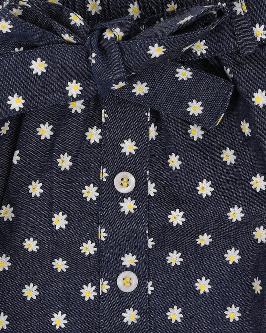 Kicks & Crawl Blue Top & Skirt-Daisy-Denim-For Infants