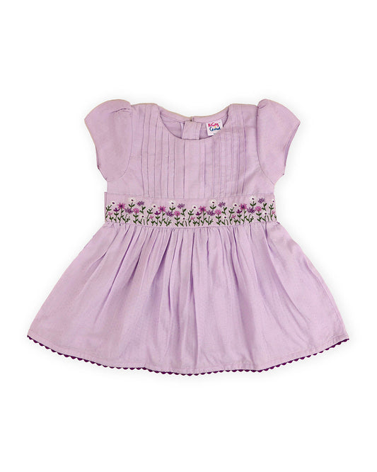 Kicks & Crawl Lilac Frock Dress-Fun In Floral-Rayon-For Infants