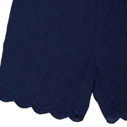 Kicks & Crawl Navy Blue Shorts-Solid-Cotton-For Infants