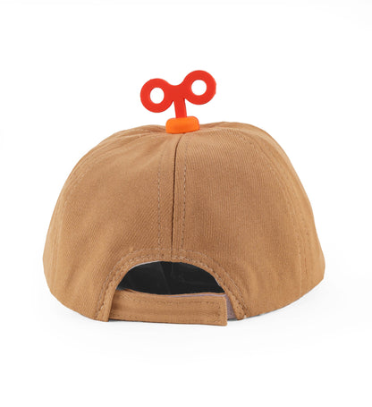 Kicks & Crawl Brown Hat-Vroom Car-Cotton-For Infants