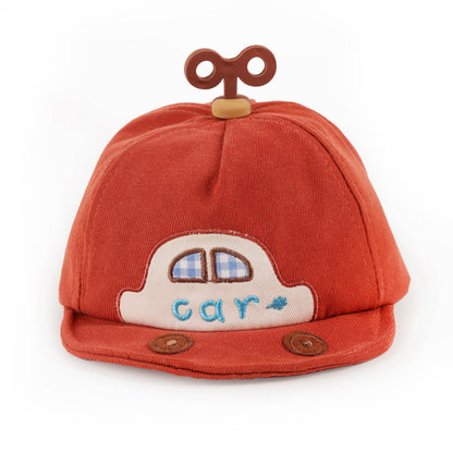 Kicks & Crawl Red Hat-Vroom Car-Cotton-For Infants