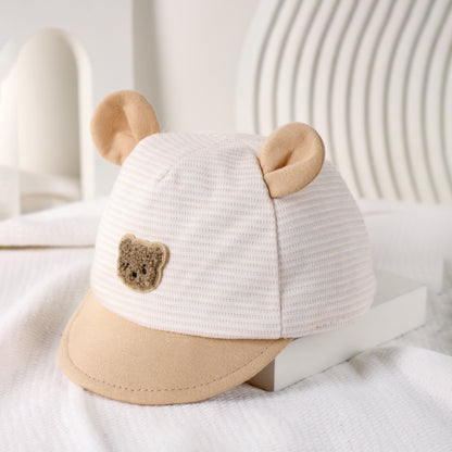 Kicks & Crawl Cream Hat-Little Bear-Cotton-For Infants