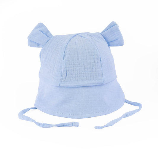 Kicks & Crawl Blue Bucket Hat-Bunny-Cotton-For Infants