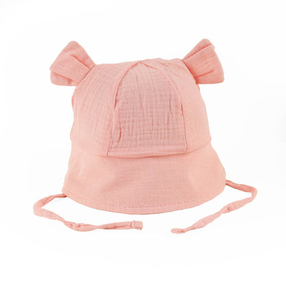 Kicks & Crawl Pink Bucket Hat-Bunny-Cotton-For Infants