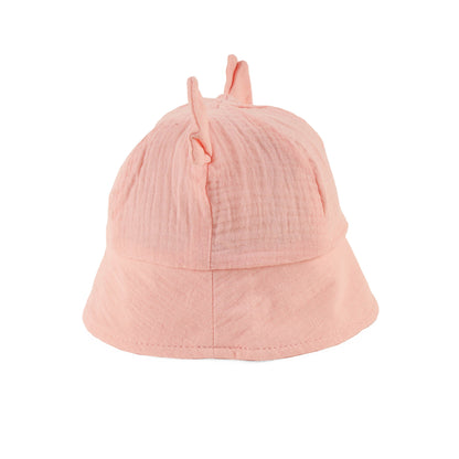 Kicks & Crawl Pink Bucket Hat-Bunny-Cotton-For Infants