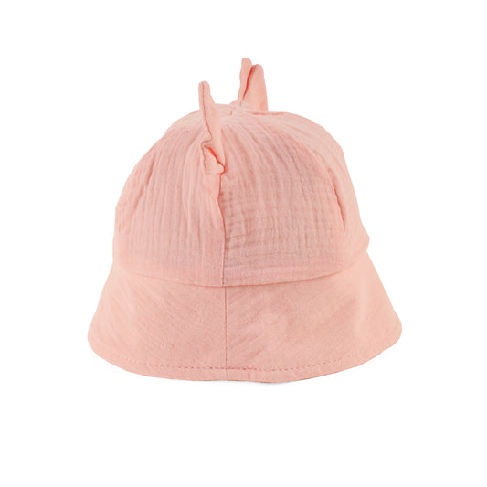 Kicks & Crawl Pink Bucket Hat-Bunny-Cotton-For Infants