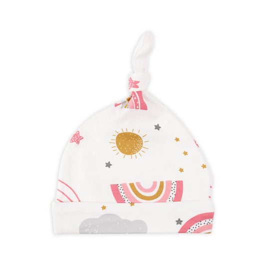 Kicks & Crawl White & Pink Caps-Little Bird-Cotton-Pack of 3-For Infants