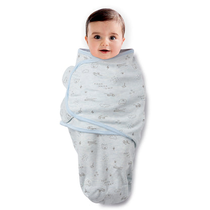 Kicks & Crawl Awesome Dude-Velcro-Ready Swaddle-100% Cotton-Infant Wraps