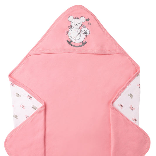 Kicks & Crawl Multipurpose Bestfriend's Hooded Blanket/Swaddle/Towel-Cotton-Infant Wraps