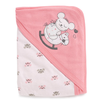 Kicks & Crawl Multipurpose Bestfriend's Hooded Blanket/Swaddle/Towel-Cotton-Infant Wraps