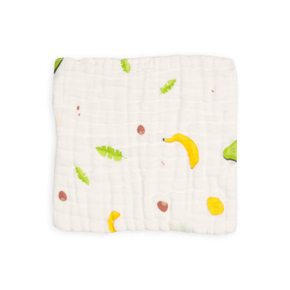 Kicks & Crawl 100% Cotton Wash Cloth-Super Absorbent-Moo Moo-Pack of 3-For Infants