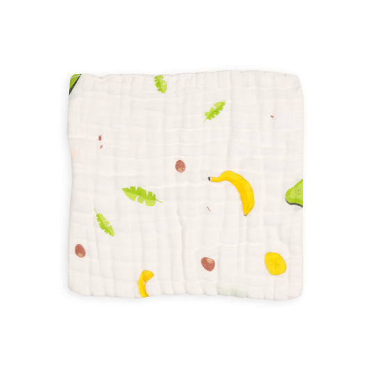 Kicks & Crawl 100% Cotton Wash Cloth-Super Absorbent-Moo Moo-Pack of 3-For Infants