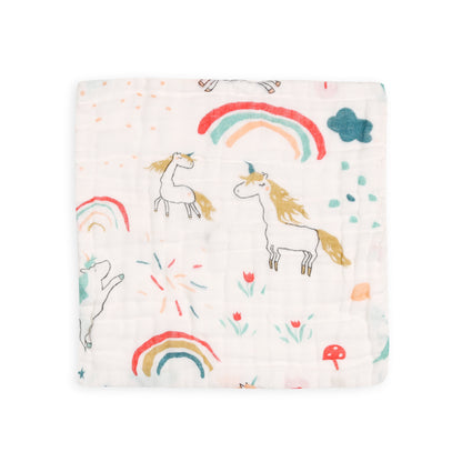 Kicks & Crawl Burp Cloths & Wash Cloths Combo Set-Super Absorbent-Pack of 5-For Infants