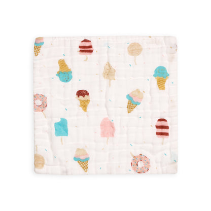 Kicks & Crawl Burp Cloths & Wash Cloths Combo Set-Super Absorbent-Pack of 5-For Infants