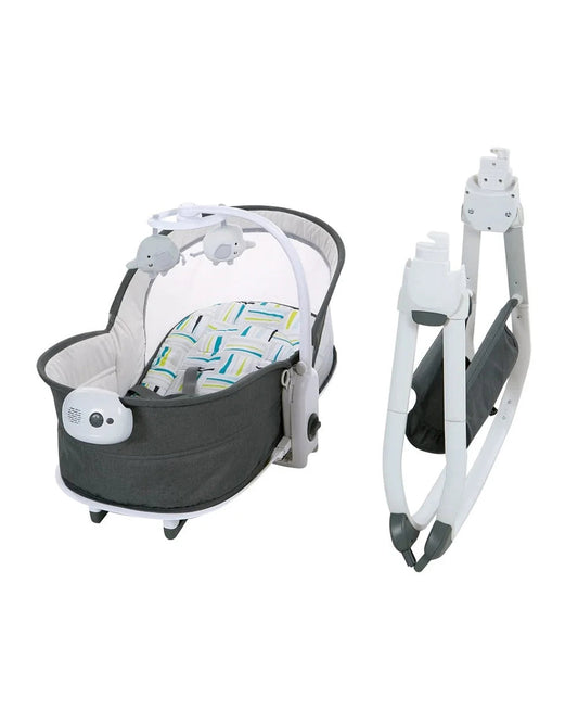 Mastela 6 in 1 Multi-function Rocker & Bassinet-With Music & Vibration-With Removable Mosquito Net-Teal-0 to 36M