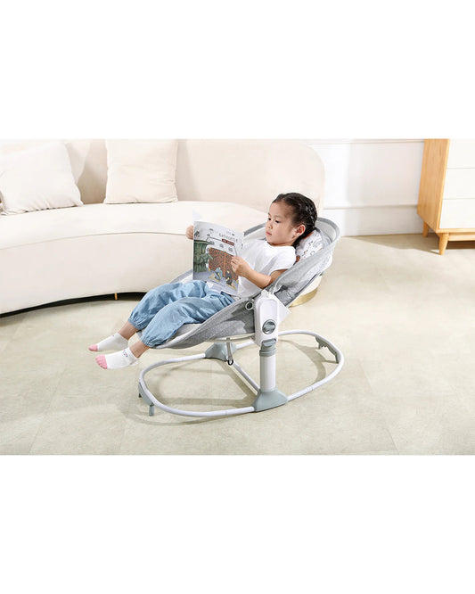 Mastela 6 in 1 Multi Function Rocker & Bassinet-3 Position Recline-Removable Canopy-Upto 9 Kg-For Infants-Grey