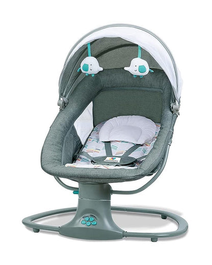 Mastela 3 in 1 Deluxe Multi Function Swing-Mutli Position Recline-Canopy with Integrated Mosquito Net-3 Timer Settings & 15 Melodies with Volume Control-Upto 18 Kg-For Infants-Teal