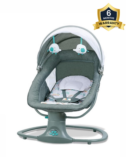 Mastela 3 in 1 Deluxe Multi Function Swing-Mutli Position Recline-Canopy with Integrated Mosquito Net-3 Timer Settings & 15 Melodies with Volume Control-Upto 18 Kg-For Infants-Teal