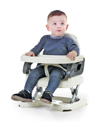 Mastela Fold Up Adjustable Chair-4 Height Adjustable Positions-Removable Tray-Upto 18 Kg-For Infants-Grey