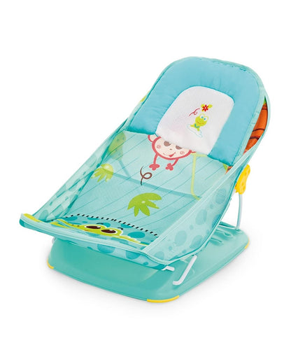 Mastela Deluxe Baby Bather-With 3 Position Recline & Padded Head Rest-0 to 6M-Animal Print