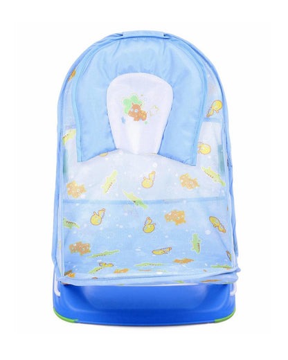 Mastela Deluxe Baby Bather-With 3 Position Recline & Padded Head Rest-0 to 6M-Blue