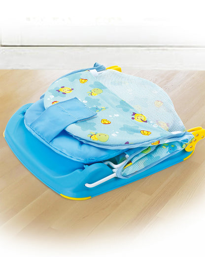 Mastela Deluxe Baby Bather-With 3 Position Recline & Padded Head Rest-0 to 6M-Ocean Blue