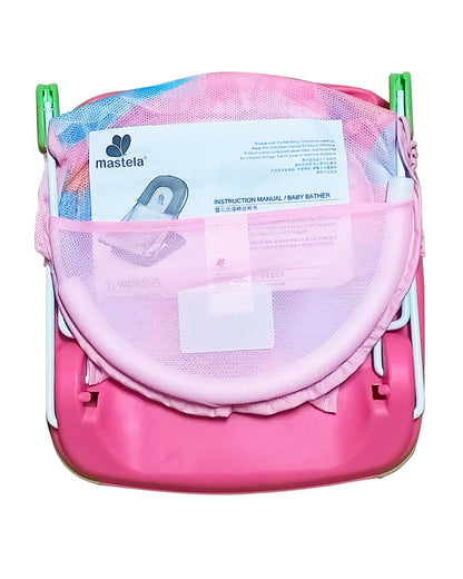 Mastela Deluxe Baby Bather-With 3 Position Recline & Padded Head Rest-0 to 6M-Pink