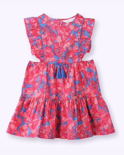 Beebay Multicolored Frock Dress-Floral-Cotton-For Infants